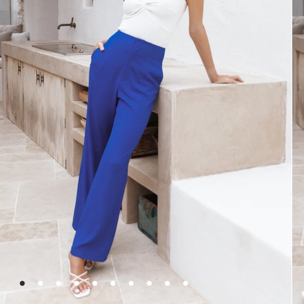 MELINDA HIGH WAISTED PANT - BLUE